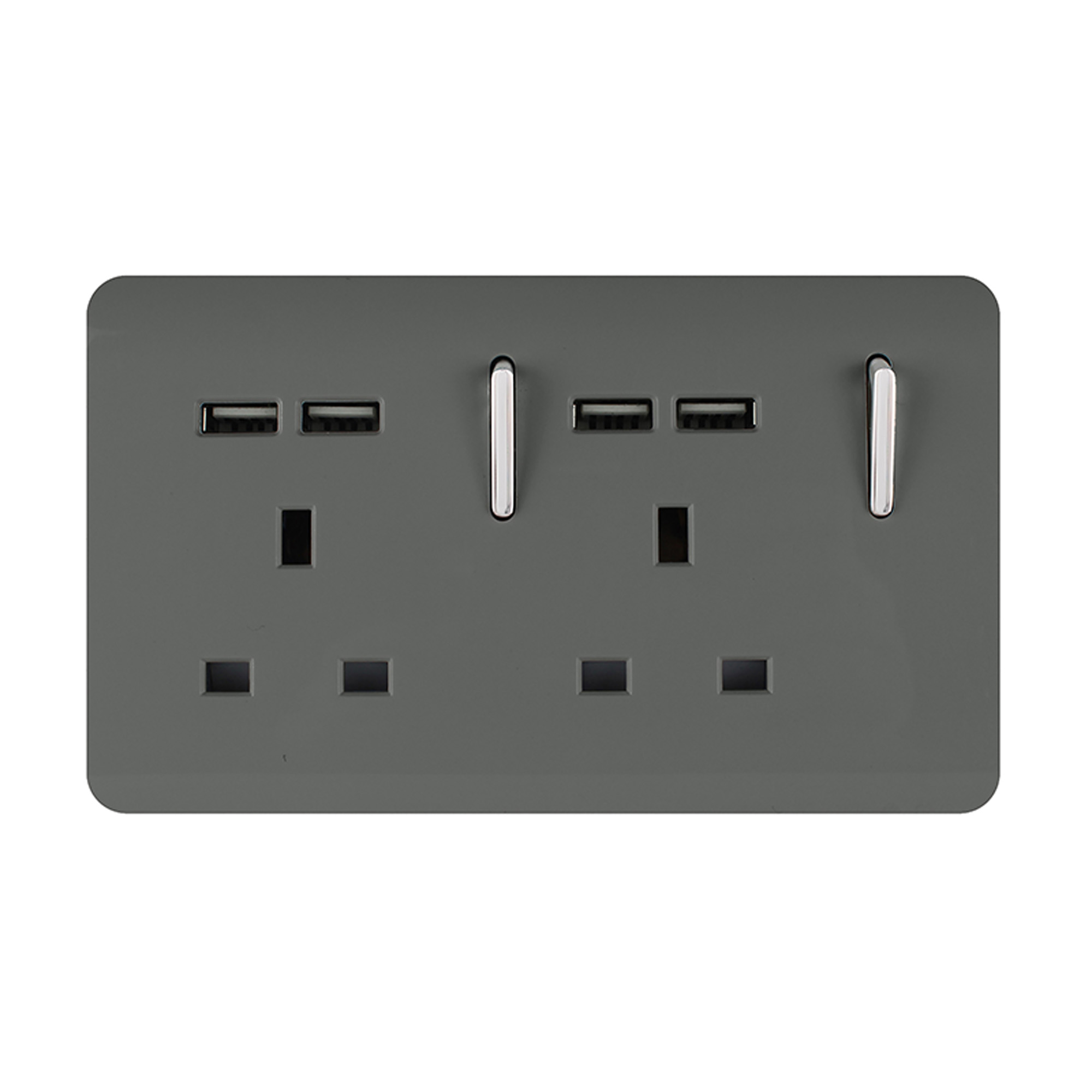 Charcoal Wiring Accessories Trendi Decorative Screwless